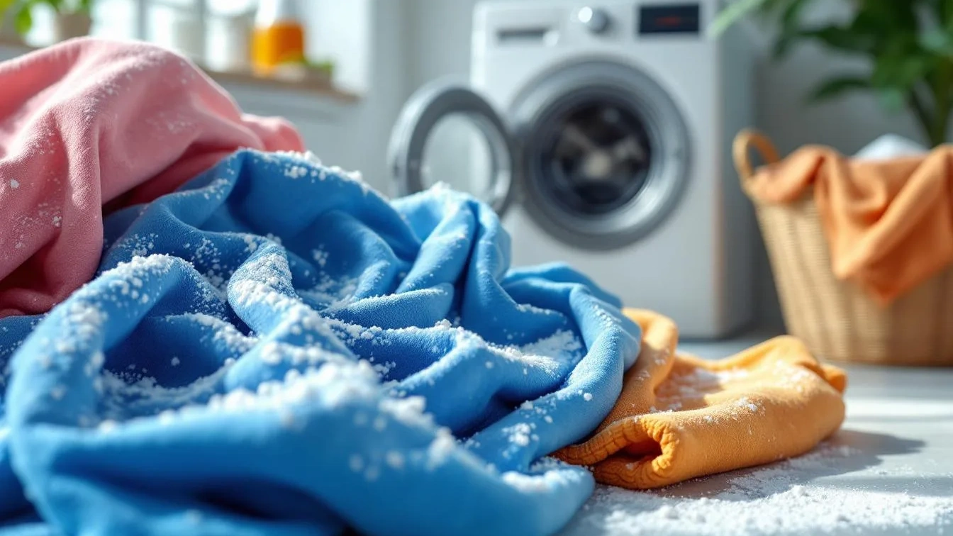 Skutečný důvod, proč na oblečení zůstává prášek i po vyndání z pračky