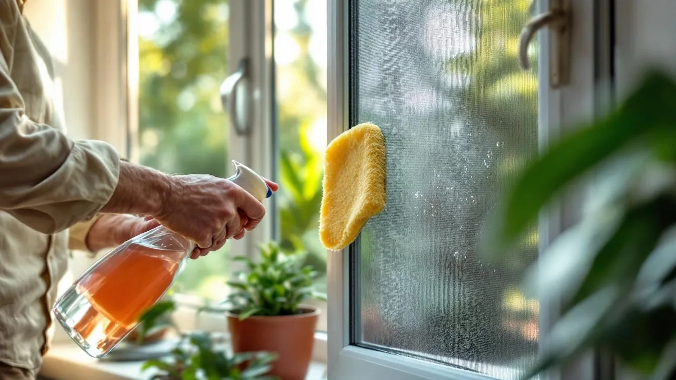 Užitečný tip na mytí síťky proti hmyzu bez sundávání: Odborníci radí