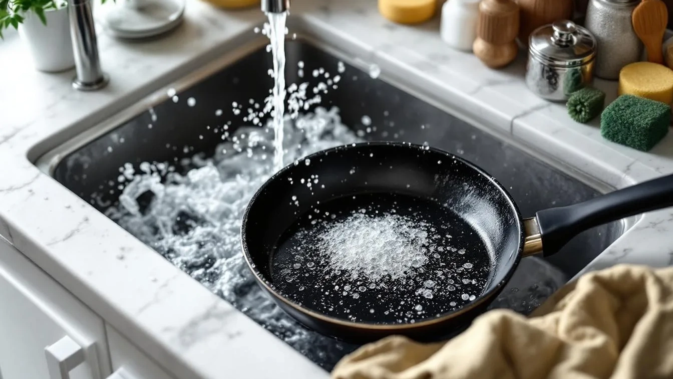 Chyba při mytí nádobí, která ničí vaše pánve