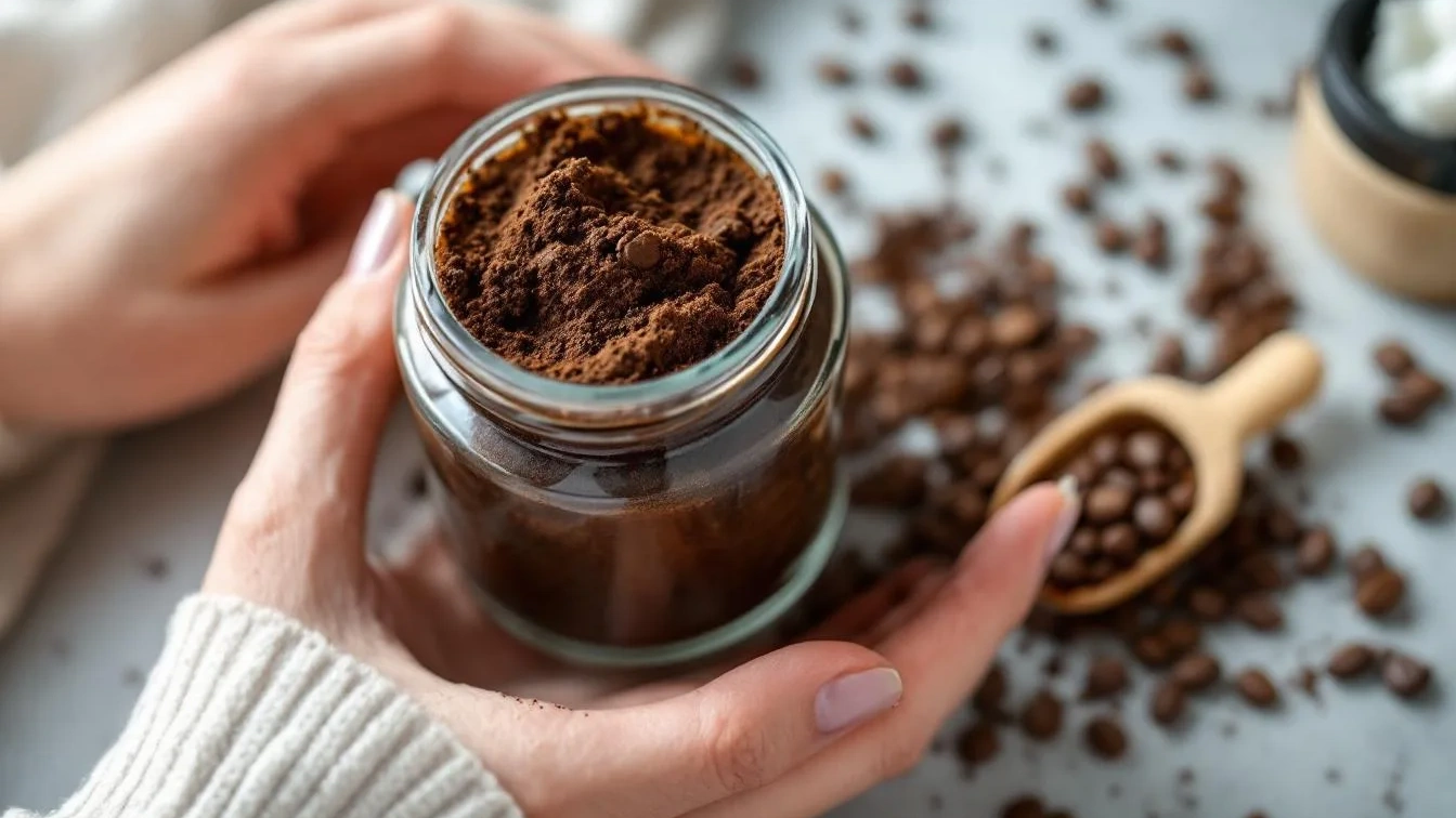 Jak si doma vyrobit luxusní tělový peeling z mleté kávy a proč funguje lépe než ty z obchodu