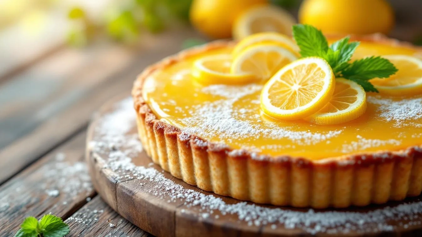 Luxusně vypadající citronový tart, který snadno zvládnete připravit doma