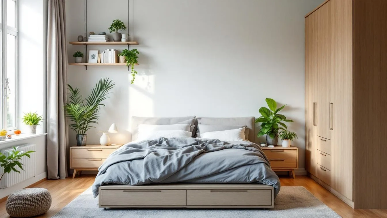 Nejlepší vychytávky do ložnice: Tipy na úložné prostory, kapsáře i zarážky do dveří