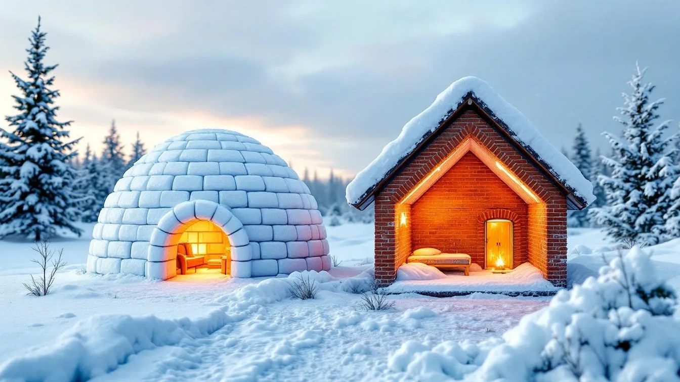 Proč je iglú při -30 °C teplejší než zděný dům? Vědecké vysvětlení izolace
