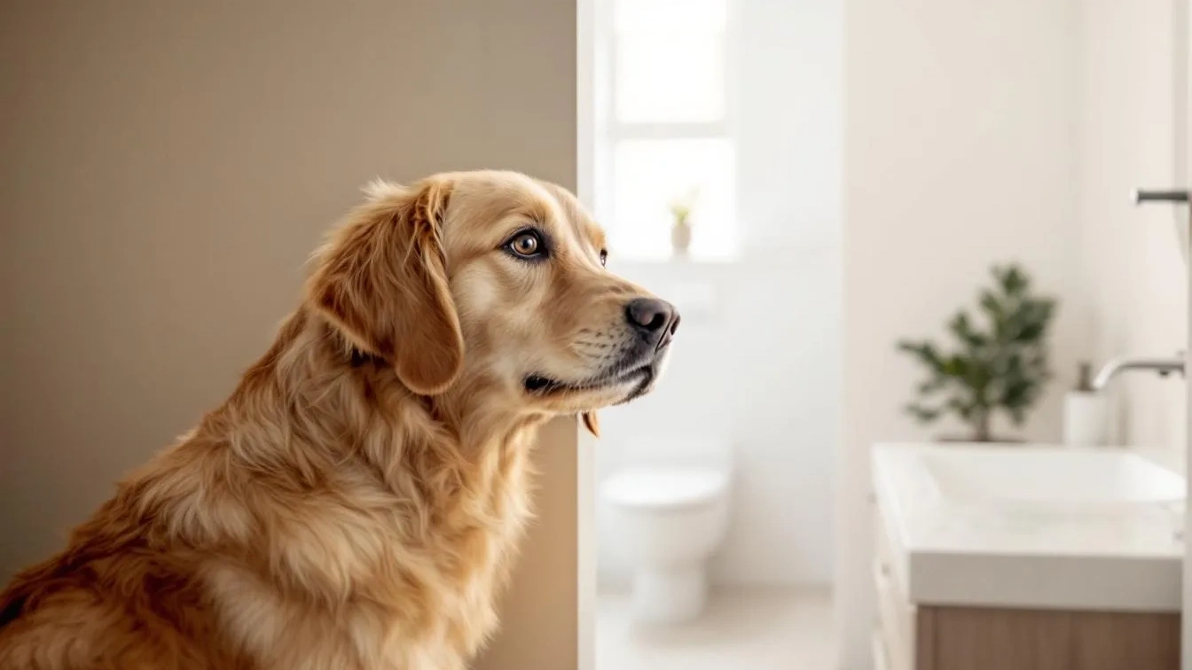 Váš pes vás sleduje do koupelny? Veterináři vysvětlují, co to znamená